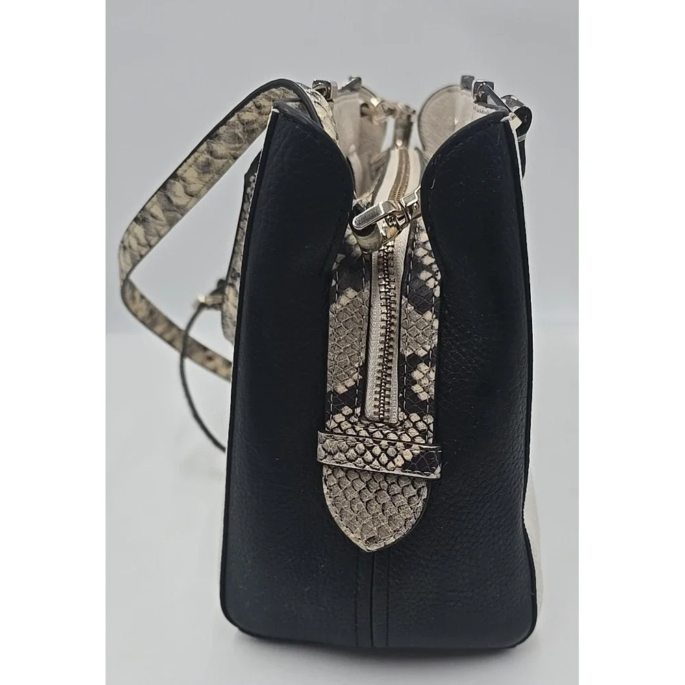 Kate Spade Leila Medium‎ Triple Compartment Satchel Bag Pebbled Crossbody